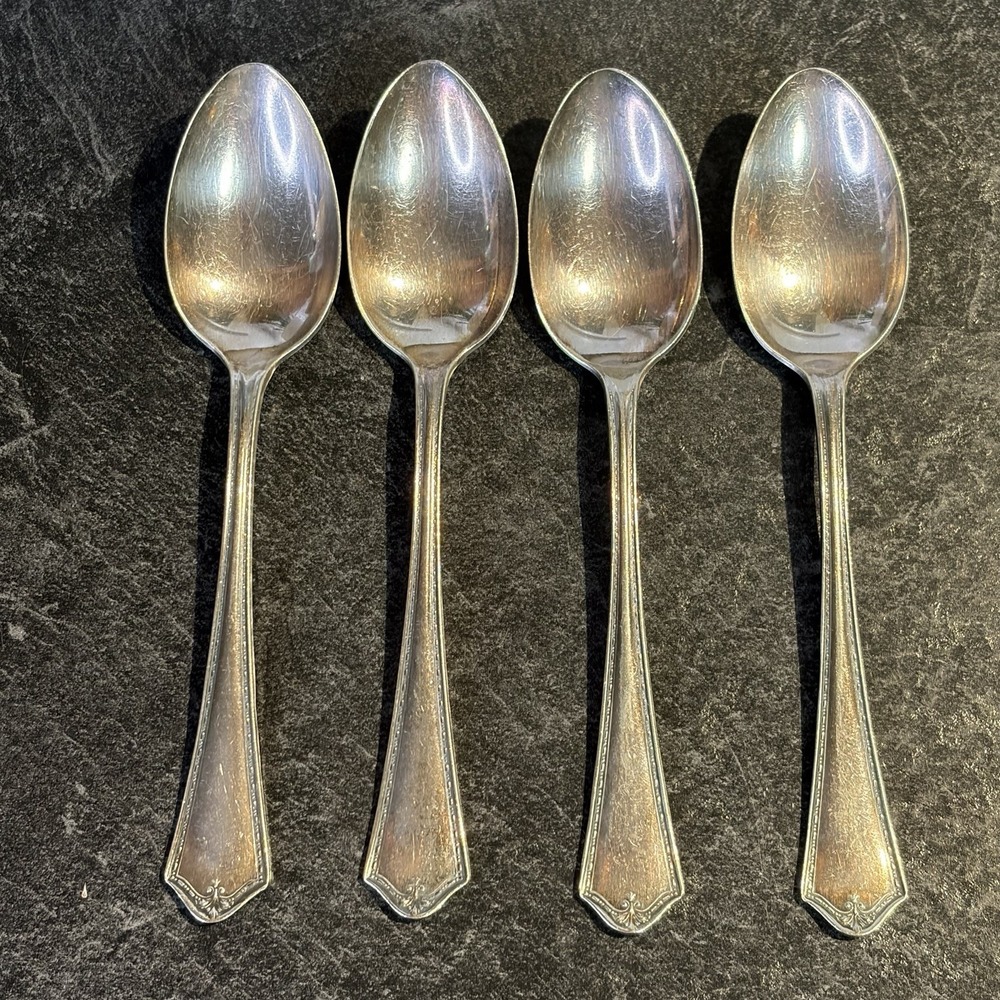 1916 Oneida CHATAUQUA 5 7/8" Silverplate Teaspoons 4 Piece